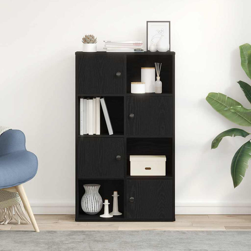 vidaXL Könyvespolc fekete tölgy 60x24x101,5 cm Gépesített fa