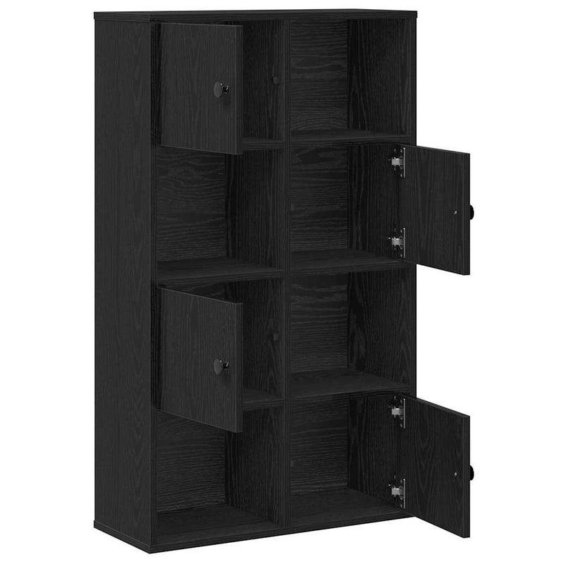 vidaXL Könyvespolc fekete tölgy 60x24x101,5 cm Gépesített fa