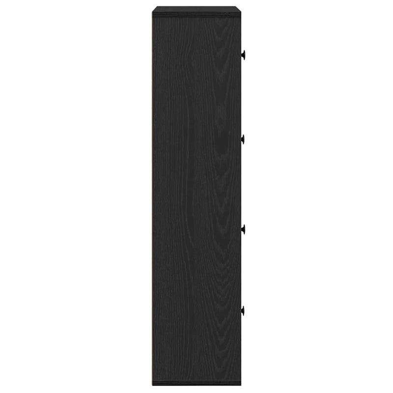 vidaXL Könyvespolc fekete tölgy 60x24x101,5 cm Gépesített fa