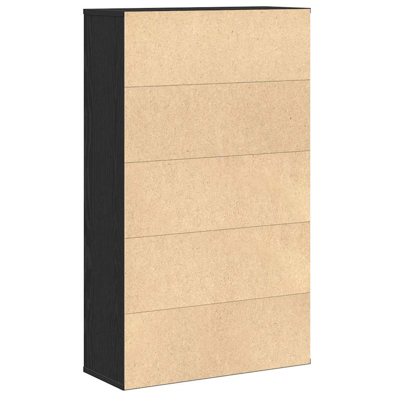 vidaXL Könyvespolc fekete tölgy 60x24x101,5 cm Gépesített fa