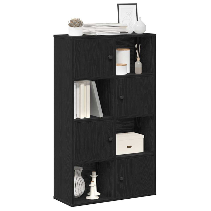 vidaXL Könyvespolc fekete tölgy 60x24x101,5 cm Gépesített fa