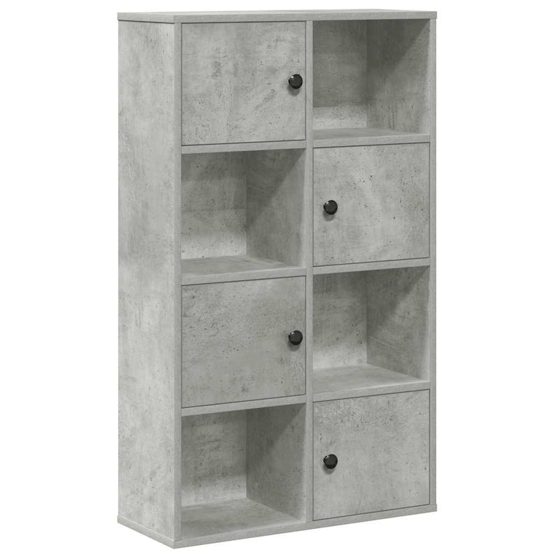 vidaXL betonszürke szerelt fa könyvespolc 60x24x101,5 cm