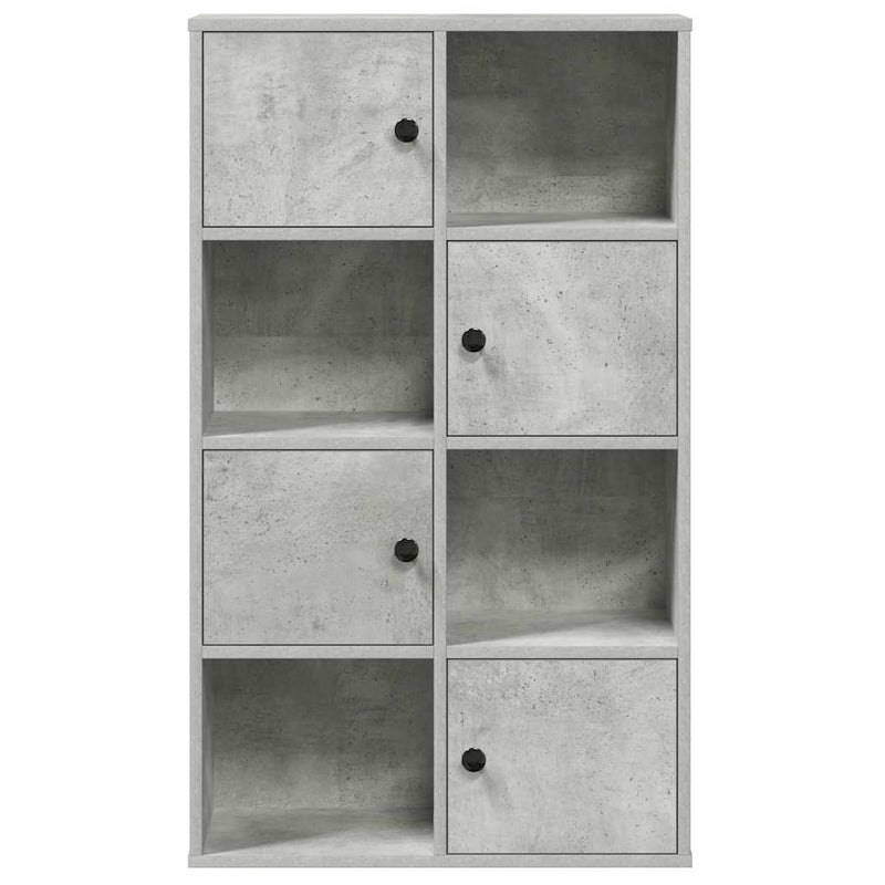vidaXL betonszürke szerelt fa könyvespolc 60x24x101,5 cm