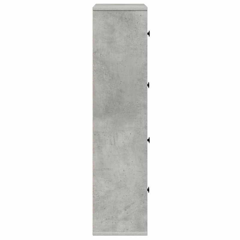vidaXL betonszürke szerelt fa könyvespolc 60x24x101,5 cm