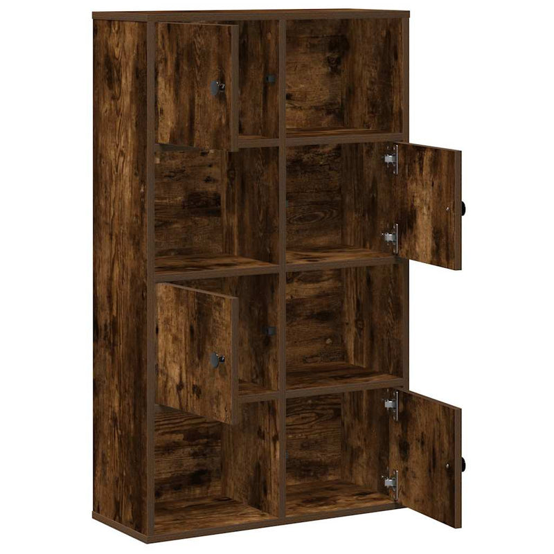 vidaXL füstös tölgy színű szerelt fa könyvszekrény 60x24x101,5 cm