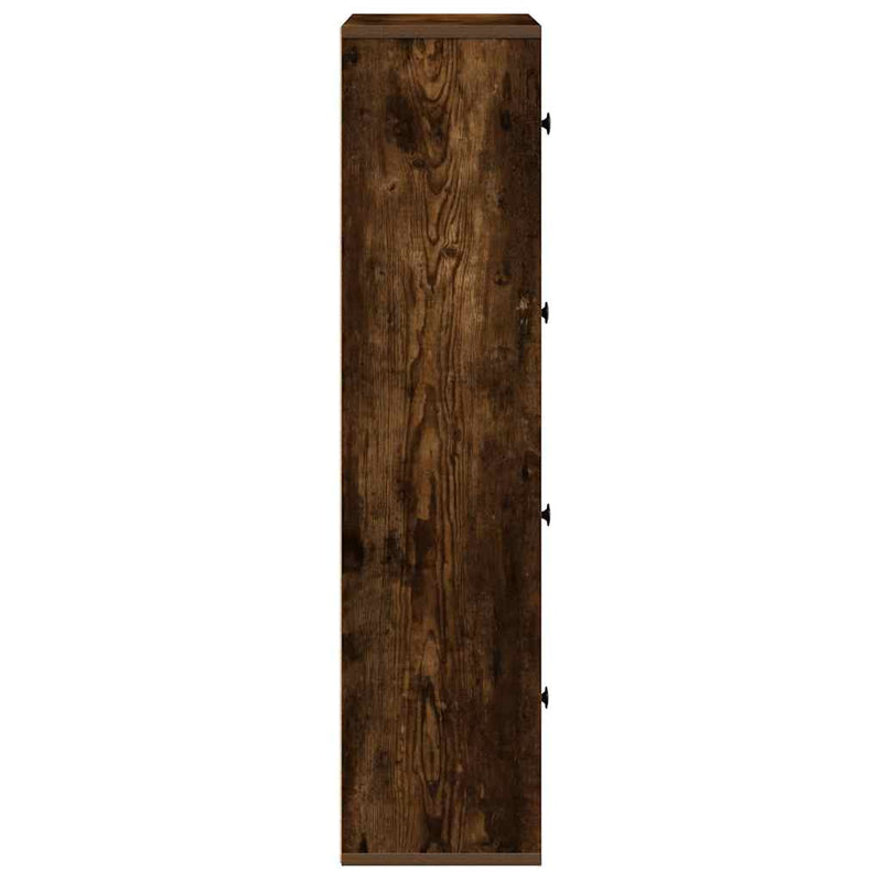vidaXL füstös tölgy színű szerelt fa könyvszekrény 60x24x101,5 cm