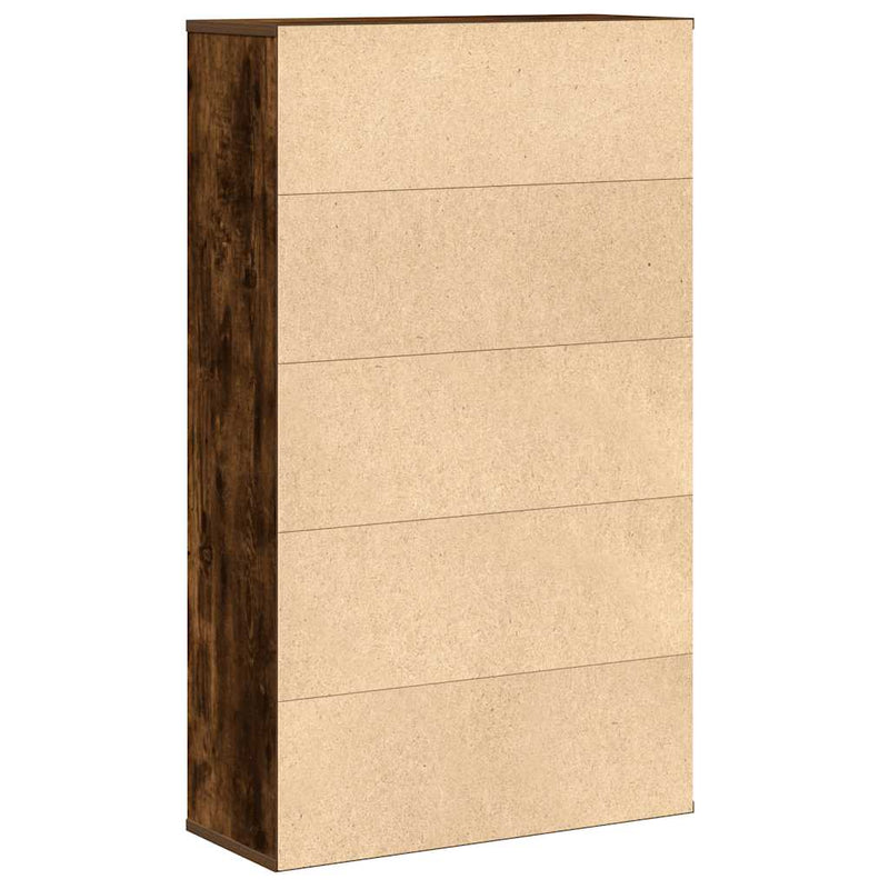 vidaXL füstös tölgy színű szerelt fa könyvszekrény 60x24x101,5 cm