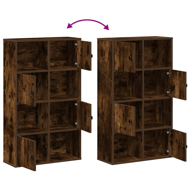 vidaXL füstös tölgy színű szerelt fa könyvszekrény 60x24x101,5 cm