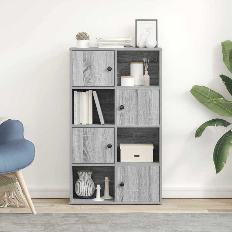 vidaXL szürke sonoma színű szerelt fa könyvespolc 60x24x101,5 cm
