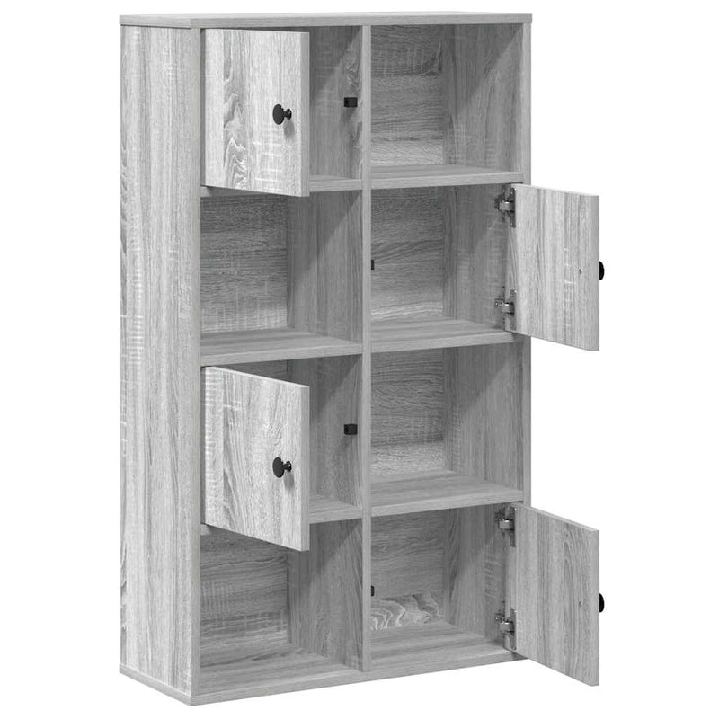 vidaXL szürke sonoma színű szerelt fa könyvespolc 60x24x101,5 cm