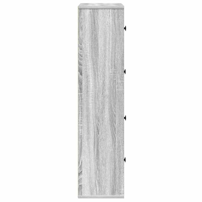 vidaXL szürke sonoma színű szerelt fa könyvespolc 60x24x101,5 cm