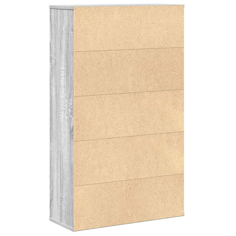 vidaXL szürke sonoma színű szerelt fa könyvespolc 60x24x101,5 cm