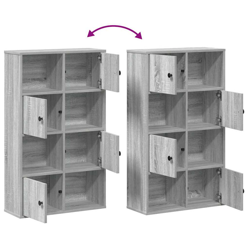 vidaXL szürke sonoma színű szerelt fa könyvespolc 60x24x101,5 cm