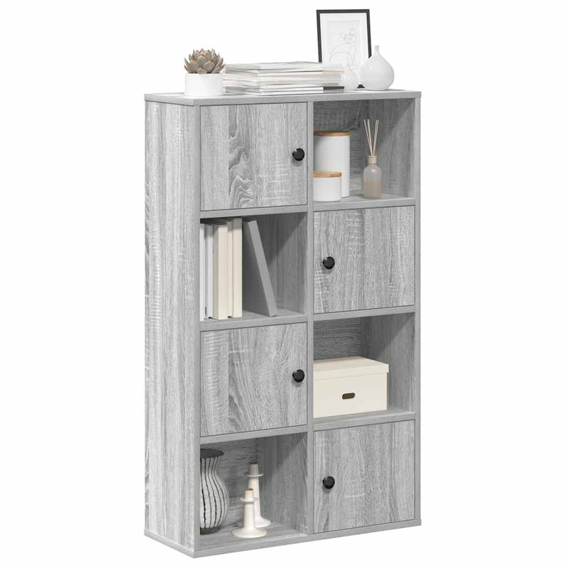 vidaXL szürke sonoma színű szerelt fa könyvespolc 60x24x101,5 cm