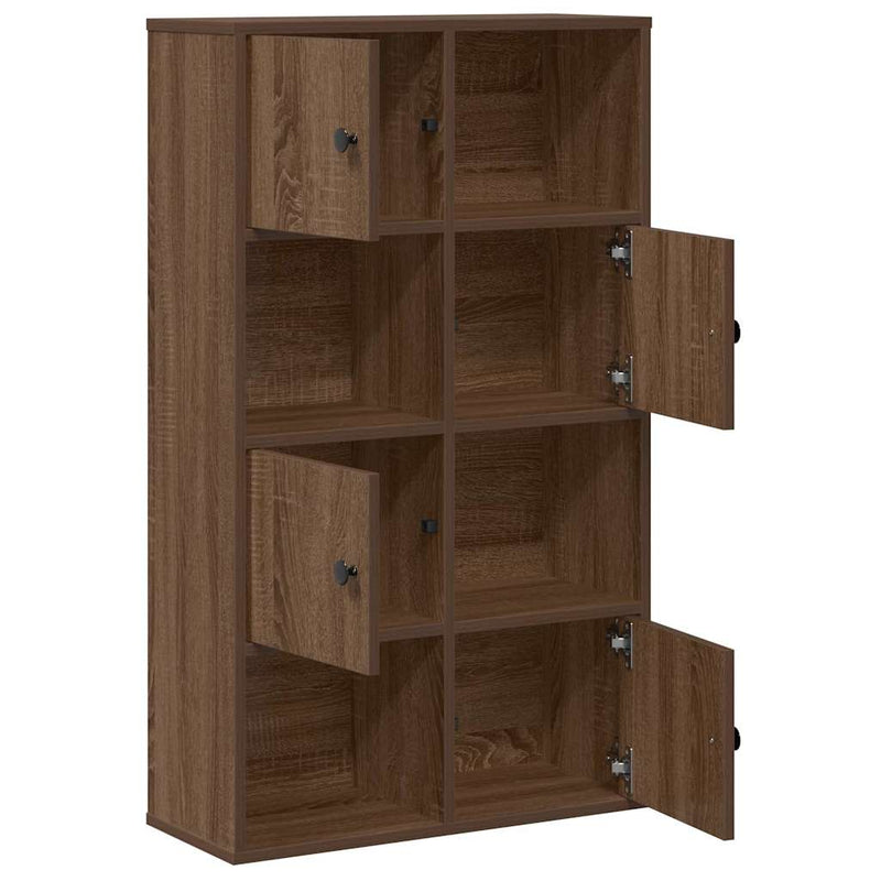vidaXL barna tölgy színű szerelt fa könyvszekrény 60x24x101,5 cm