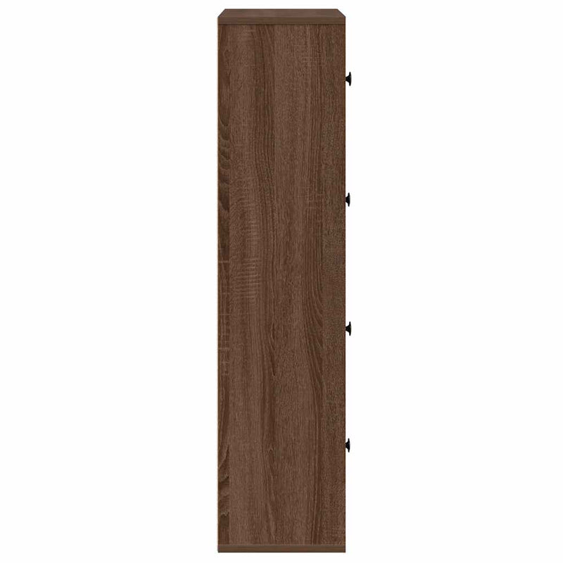 vidaXL barna tölgy színű szerelt fa könyvszekrény 60x24x101,5 cm