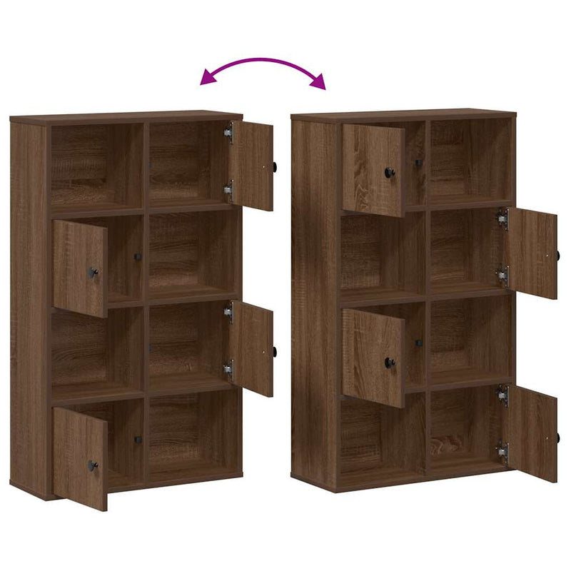 vidaXL barna tölgy színű szerelt fa könyvszekrény 60x24x101,5 cm