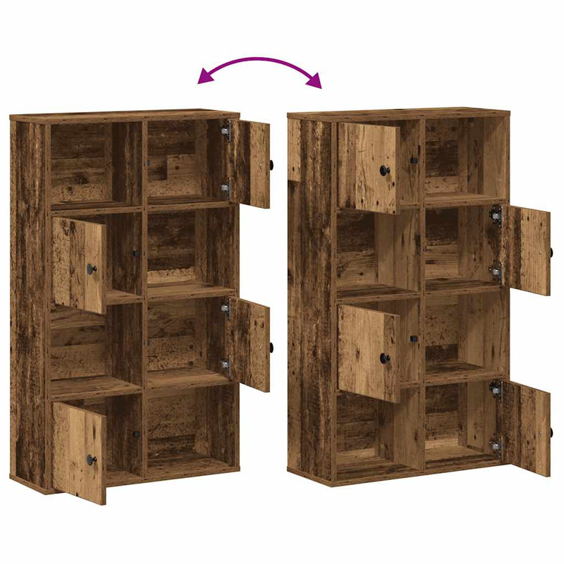 vidaXL antik fa színű szerelt fa könyvespolc 60x24x101,5 cm