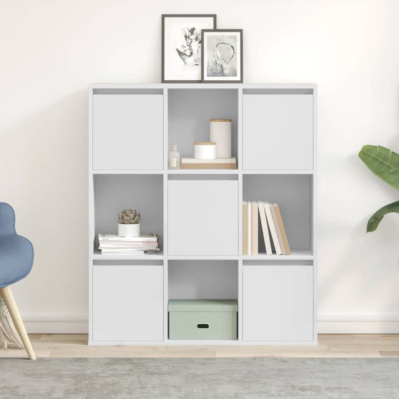 vidaXL fehér szerelt fa könyvespolc 89x24x101,5 cm