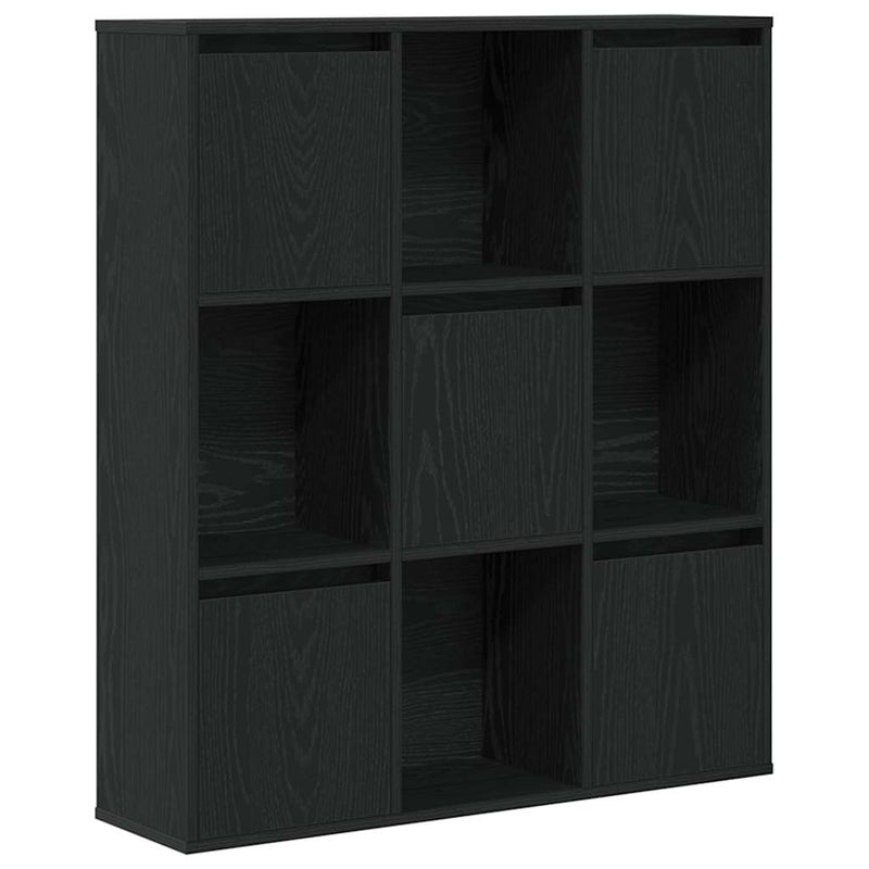 vidaXL Könyvespolc fekete tölgy 89x24x101,5 cm Gépesített fa