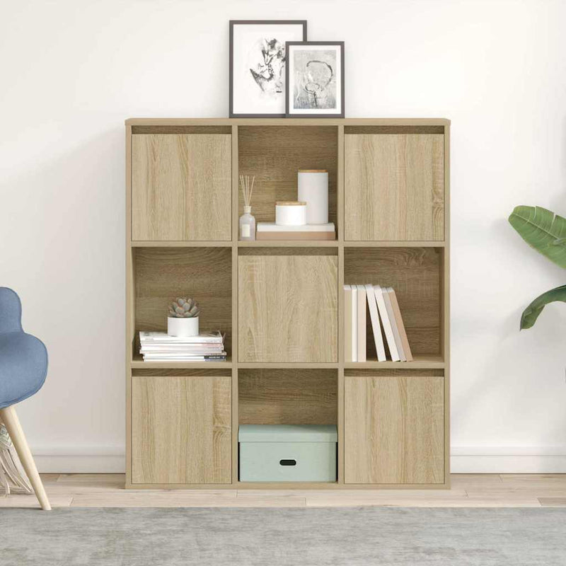 vidaXL sonoma tölgy színű szerelt fa könyvszekrény 89x24x101,5 cm