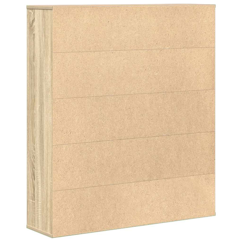 vidaXL sonoma tölgy színű szerelt fa könyvszekrény 89x24x101,5 cm