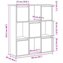 vidaXL sonoma tölgy színű szerelt fa könyvszekrény 89x24x101,5 cm