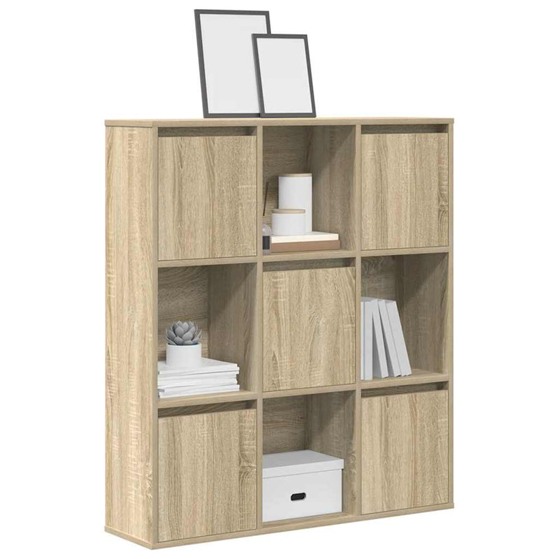 vidaXL sonoma tölgy színű szerelt fa könyvszekrény 89x24x101,5 cm