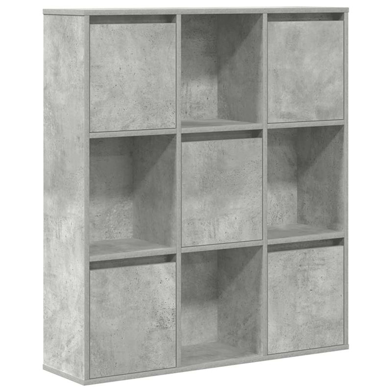 vidaXL betonszürke szerelt fa könyvespolc 89x24x101,5 cm