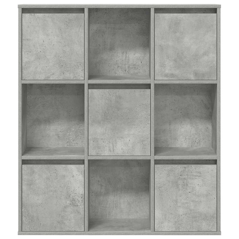 vidaXL betonszürke szerelt fa könyvespolc 89x24x101,5 cm