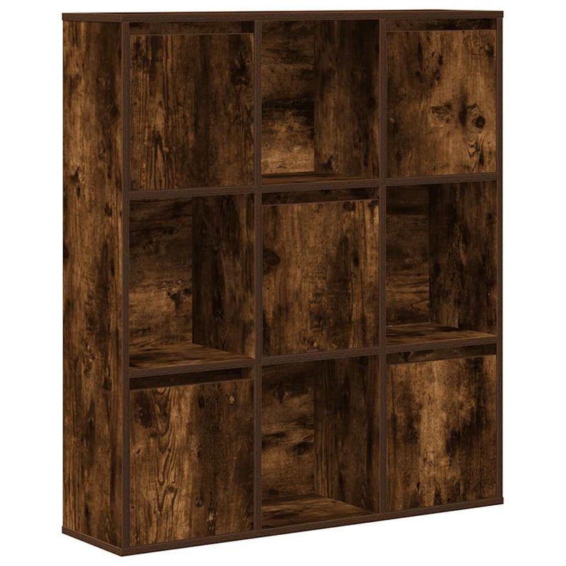 vidaXL füstös tölgy színű szerelt fa könyvszekrény 89x24x101,5 cm
