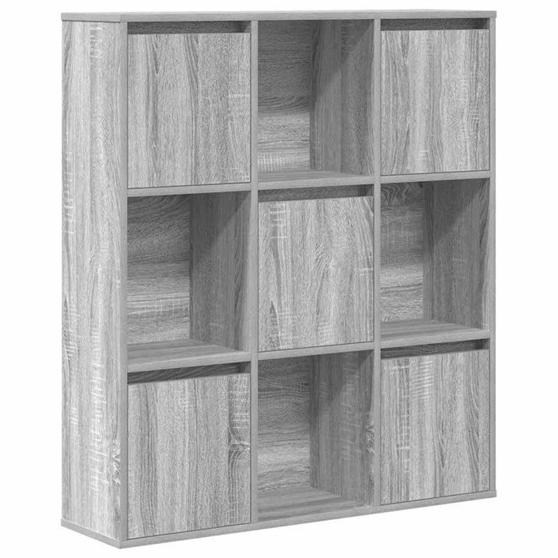 vidaXL szürke sonoma színű szerelt fa könyvespolc 89x24x101,5 cm