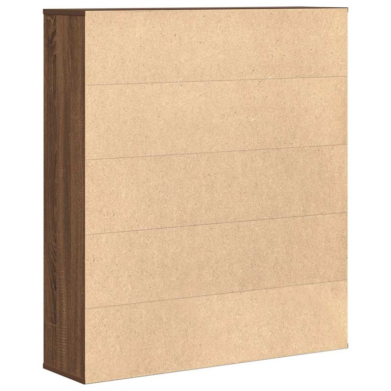 vidaXL barna tölgy színű szerelt fa könyvszekrény 89x24x101,5 cm