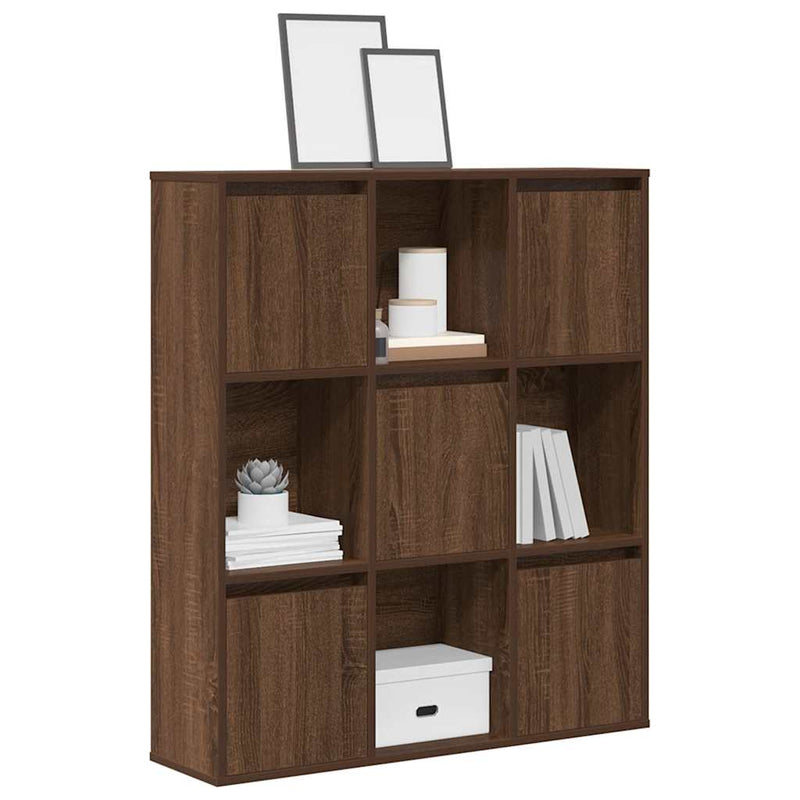 vidaXL barna tölgy színű szerelt fa könyvszekrény 89x24x101,5 cm