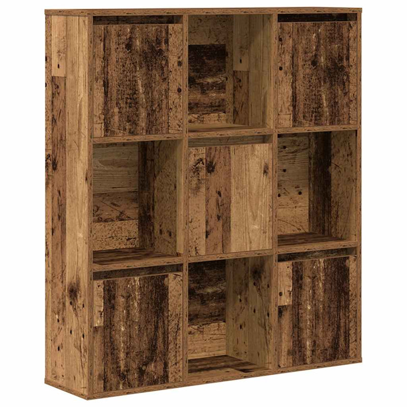 vidaXL antik fa színű szerelt fa könyvespolc 89x24x101,5 cm