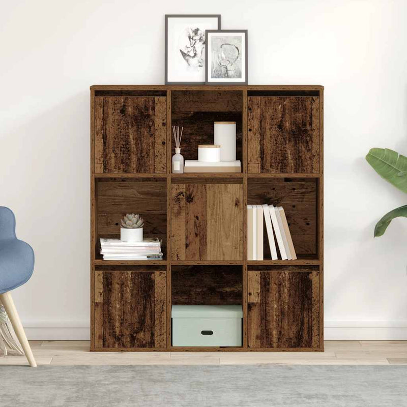 vidaXL antik fa színű szerelt fa könyvespolc 89x24x101,5 cm