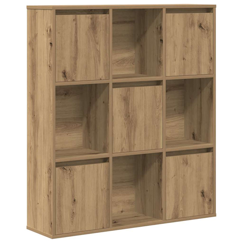 vidaXL kézműves tölgy színű szerelt fa könyvespolc 89x24x101,5 cm
