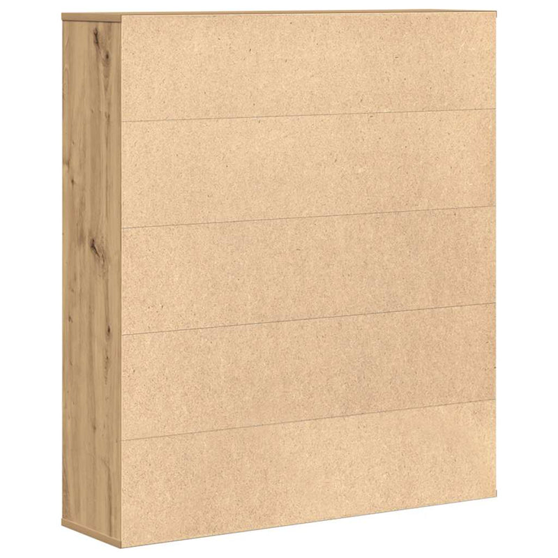 vidaXL kézműves tölgy színű szerelt fa könyvespolc 89x24x101,5 cm