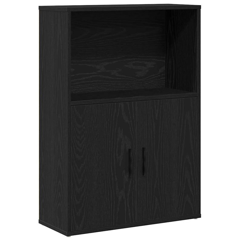 vidaXL Könyvespolc fekete tölgy 60x24x85 cm Gépesített fa