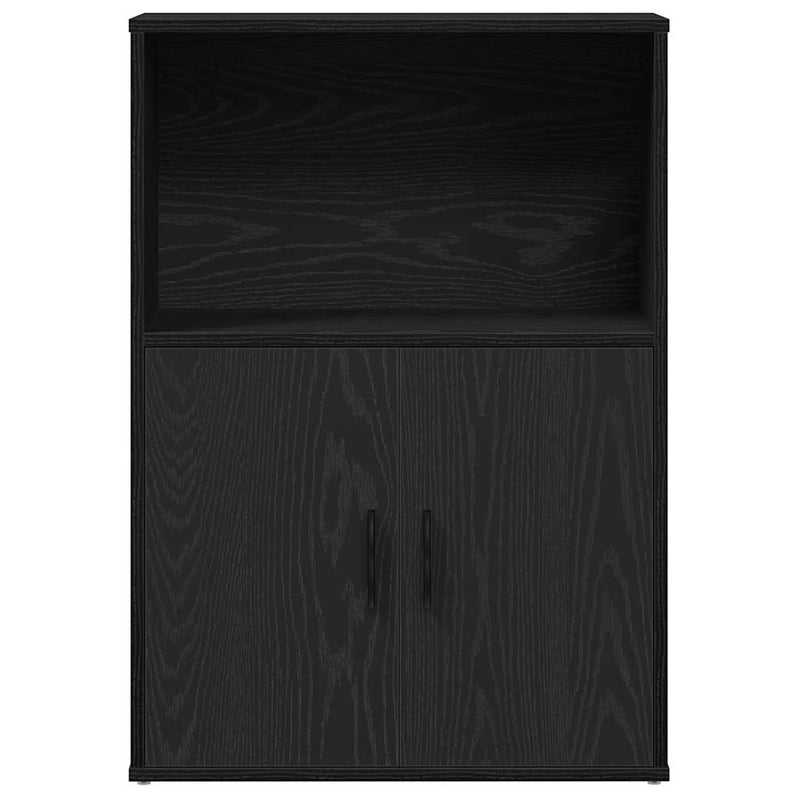 vidaXL Könyvespolc fekete tölgy 60x24x85 cm Gépesített fa