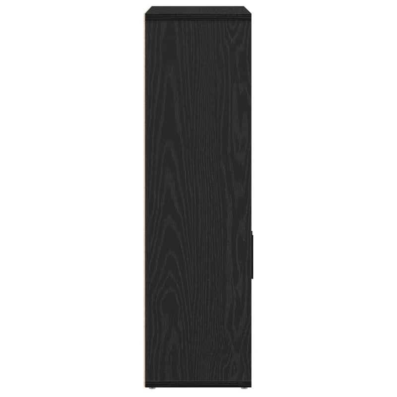 vidaXL Könyvespolc fekete tölgy 60x24x85 cm Gépesített fa