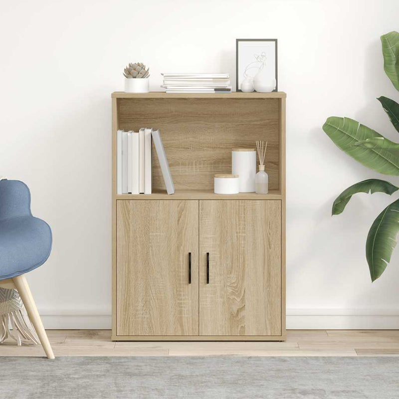 vidaXL sonoma tölgy színű szerelt fa könyvespolc 60x24x85 cm