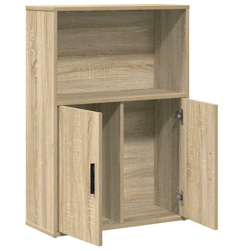 vidaXL sonoma tölgy színű szerelt fa könyvespolc 60x24x85 cm
