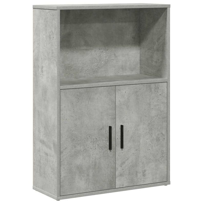 vidaXL betonszürke szerelt fa könyvespolc 60x24x85 cm