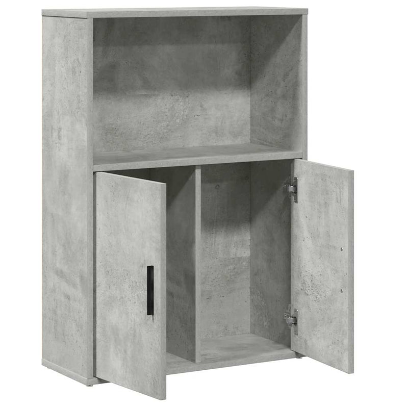 vidaXL betonszürke szerelt fa könyvespolc 60x24x85 cm