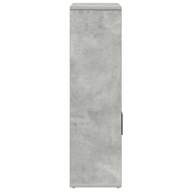 vidaXL betonszürke szerelt fa könyvespolc 60x24x85 cm
