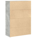 vidaXL betonszürke szerelt fa könyvespolc 60x24x85 cm