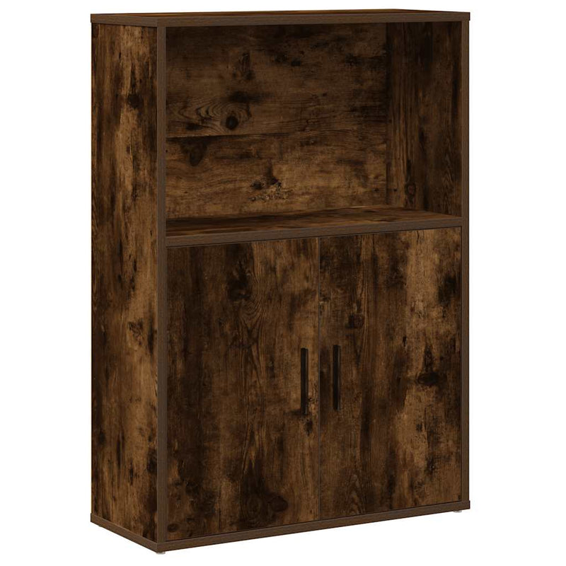 vidaXL füstös tölgy színű szerelt fa könyvszekrény 60x24x85 cm