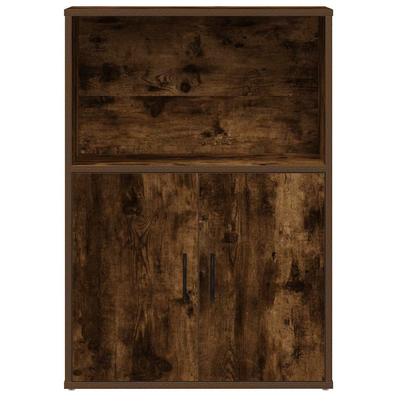 vidaXL füstös tölgy színű szerelt fa könyvszekrény 60x24x85 cm