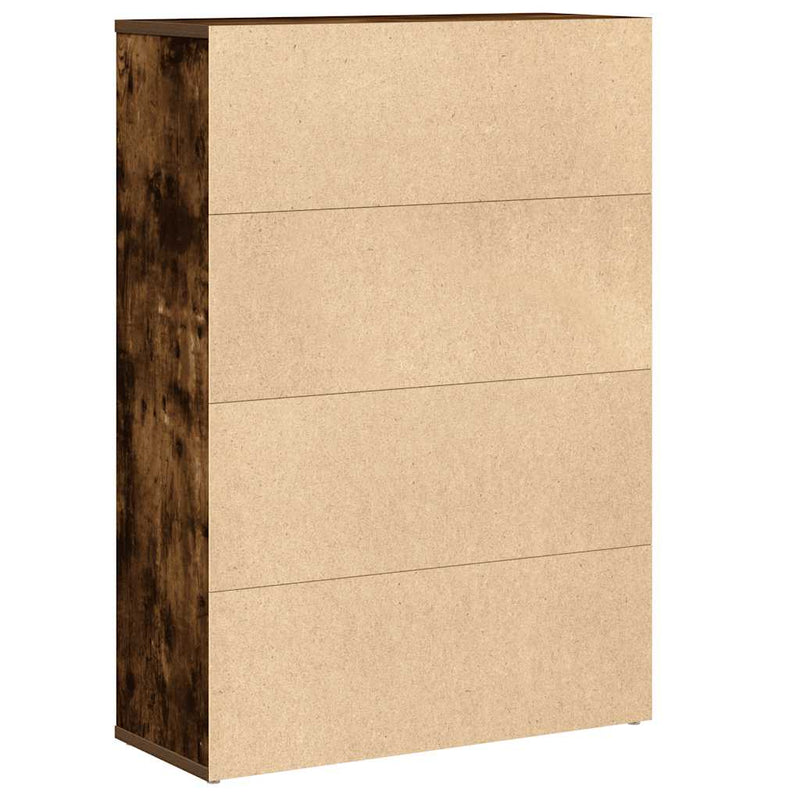 vidaXL füstös tölgy színű szerelt fa könyvszekrény 60x24x85 cm
